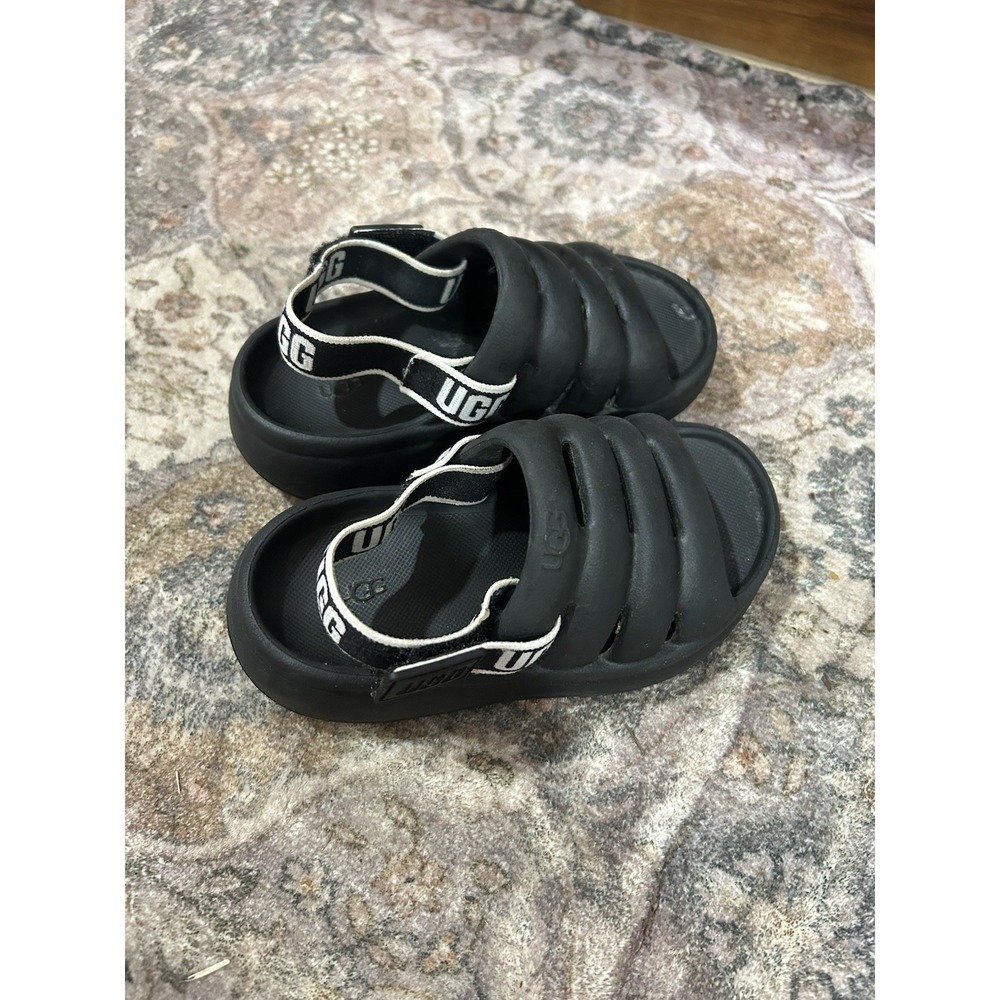 UGG Australia Toddler Sport Yeah‎ Slide Logo Slip-On Slide Black Unisex Size 8T